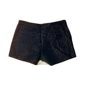 Very J Womens Shorts Size Medium Black Textured Pockets Lined